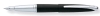 Перьевая ручка Cross ATX. Цвет - матовый черный/серебро. Перо - сталь, среднее, черный, латунь, нержавеющая сталь