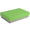 Коробка подарочная CRAFT BOX, 17,5*11,5*4 см, серый, зеленое яблоко, картон 350 гр/м2, серый, зеленый, картон