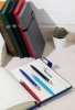 Ручка шариковая "Matt" из переработанного алюминия и пластика, с кнопкой из бамбука, черный, алюминий