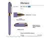 Ручка пластиковая шариковая «Monaco», фиолетовый, пластик, silk-touch