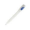 Ручка шариковая KIKI EcoLine SAFE TOUCH, синий, пластик, белый, синий, пластик ecoline, пластик антибактериальный