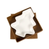 Тарелка для закусок "Елочка" в подарочной упаковке, 12х14,2х2,5см, фарфор, белый