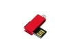 USB 2.0- флешка мини на 32 Гб с мини чипом в цветном корпусе, красный, металл