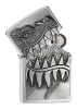 Зажигалка ZIPPO Classic с покрытием Brushed Chrome, латунь/сталь, серебристая, матовая, 38x13x57 мм, серебристый