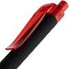 Ручка шариковая Prodir QS01 PRT-P Soft Touch, черная с красным, черный, красный, пластик; покрытие софт-тач