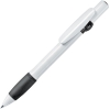 ALLEGRA, ручка шариковая, черный/белый, пластик, белый, черный, пластик, прорезиненная поверхность