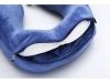 Подушка для путешествий с эффектом памяти, с капюшоном «Hooded Tranquility Pillow», синий, пластик