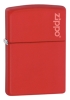Зажигалка ZIPPO Classic с покрытием Red Matte, латунь/сталь, красная, матовая, 38x13x57 мм, красный