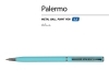 Ручка металлическая шариковая «Palermo», софт-тач, бирюзовый, серебристый, soft touch