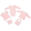 Шапочка детская Baby Prime, розовая с молочно-белым, белый, розовый, хлопок