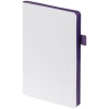 Ежедневник White Shall, недатированный, белый с фиолетовым, белый, фиолетовый, искусственная кожа; покрытие софт-тач