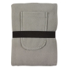 Плед "Уютный" с карманами для ног;  серый, 130x150см, 260 гр. вышивка, серый, флис