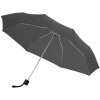 Зонт складной Fiber Alu Light, черный, черный, купол - эпонж, 190t; рама - металл; спицы - стеклопластик; ручка - пластик