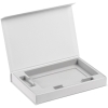 Коробка Silk с ложементом под ежедневник 13x21 см, флешку и ручку, белая, белый, картон
