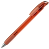 NOVE LX, ручка шариковая с грипом, прозрачный оранжевый/хром, пластик, оранжевый, серебристый, пластик, прорезиненная поверхность