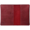 Обложка для паспорта Apache, ver.2, темно-красная, красный, кожа