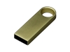 USB 2.0-флешка на 4 Гб с мини чипом и круглым отверстием, желтый, металл
