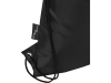 Изолированная сумка со шнурком «Adventure» из переработанных материалов, черный, полиэстер