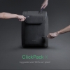 Рюкзак ClickPack X 45х32х15,5 см, с клапаном, черный, #000000, полиэстер многослойного плетения, многослойный материал устойчив к порезам, водоотталкивающий