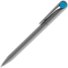 Ручка шариковая Prodir DS1 TMM Dot, серая с голубым, серый, голубой, пластик