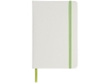 Блокнот А5 «Spectrum» с белой обложкой и цветной резинкой, зеленый, пвх