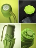 Зонт складной Basic, зеленый, зеленый, полиэстер, soft touch