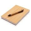 Набор из блокнота и ручки Bamboo, А5, коричневый, бамбук; бумага
