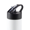 Спортивная бутылка для воды с трубочкой, 500 мл, белый, нержавеющая сталь; pp