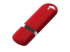 USB 2.0- флешка на 512 Мб, soft-touch, красный, soft touch