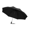 Складной реверсивный зонт, черный, полиэстер