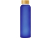 Стеклянная бутылка с бамбуковой крышкой «Foggy», 600 мл, синий, бамбук, стекло