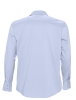 Рубашка мужская с длинным рукавом Brighton, голубая, голубой, хлопок 97%; эластан 3%, плотность 140 г/м²; поплин стрейч
