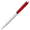 Ручка шариковая Bento, белая с красным, белый, красный, пластик