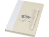 Блокнот A5 «Dairy Dream» с шариковой ручкой, белый, бежевый, пластик, картон, переработанный картон/бумага