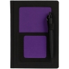 Ежедневник Mobile, недатированный, черно-фиолетовый, черный, фиолетовый, кожзам