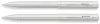Набор FranklinCovey Greenwich: шариковая ручка и карандаш 0.9мм. Цвет - хромовый матовый., серебристый, латунь, нержавеющая сталь