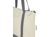 Эко-сумка на молнии «Repose» из переработанного хлопка, серый, полиэстер, хлопок