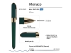 Ручка пластиковая шариковая «Monaco», зеленый, пластик, silk-touch