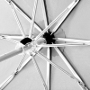 Зонт складной Fiber Alu Light, белый, белый, купол - эпонж, 190t; рама - металл; спицы - стеклопластик; ручка - пластик