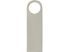 USB 2.0- флешка на 64 Гб с мини чипом, компактный дизайн с круглым отверстием, серебристый, металл