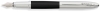 Перьевая ручка FranklinCovey Lexington. Цвет - черный + хром., серебристый, латунь, нержавеющая сталь