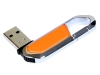 USB 2.0- флешка на 8 Гб в виде карабина, оранжевый, серебристый, металл