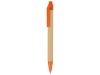 Блокнот «Masai» с шариковой ручкой, оранжевый, бежевый, пластик, картон, бумага