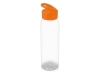 Бутылка для воды «Plain 2», оранжевый, прозрачный, пластик