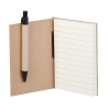 Мини-блокнот Eco Light c ручкой с черными элементами, черный, пластик, картон