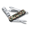 Нож-брелок VICTORINOX NailClip 580, 65 мм, 8 функций, зелёный камуфляж, пластик abs / cellidor