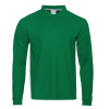 Рубашка поло мужская STAN длинный рукав хлопок/полиэстер 185, 04S, Зелёный, 185 гр/м2, хлопок