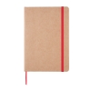 Крафтовый экоблокнот, А5, коричневый; красный, бумага; бумага