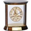 Часы наградные "ПРЕМИУМ" с шильдом;   19,5х20 см, дерево/металл/стекло; лазерная гравировка, коричневый, дерево, металл, стекло
