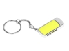 USB 2.0- флешка на 8 Гб с выдвижным механизмом и мини чипом, желтый, серебристый, металл